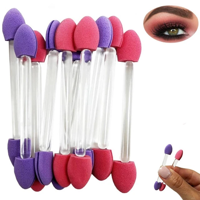 60 PC Ombretto Trucco Applicatore Pennelli Doppio Lato Morbido Spugna Strumento