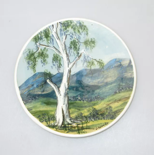 Guy Boyd Australian Pottery Plate Decorated With A Beautiful Landscape Scene