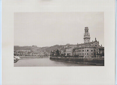 VERONA  LUNGO ADIGE IL DUOMO FOTOGRAFIA CM 23 X 29 SETTEMBRE 1958 