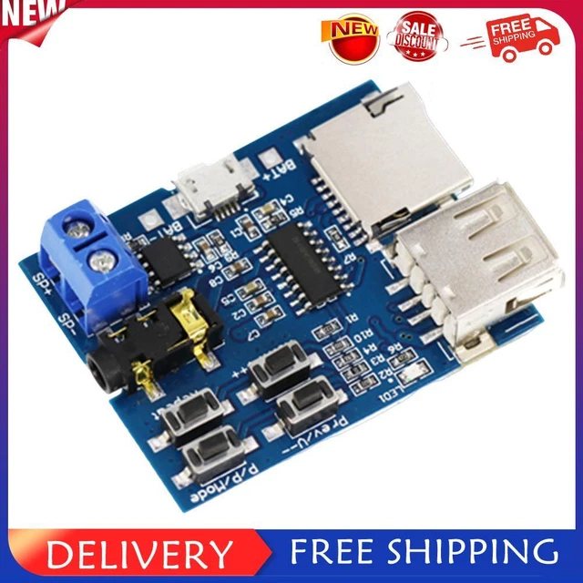 Modulo Riproduzione Vocale MP3 - 5W, Supporta SD/TF, UART, Per Annunci E Messaggi Vocali - Foto 3