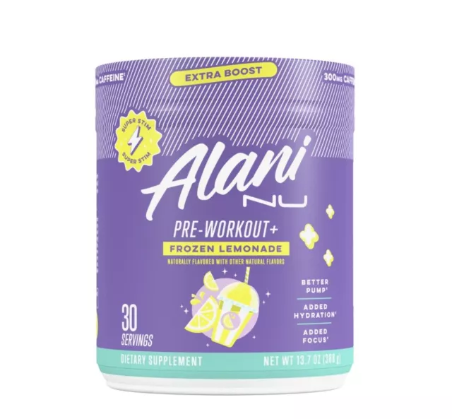 ALANI NU Pre-Workout+ - Frozen Lemonade (30 Servings)