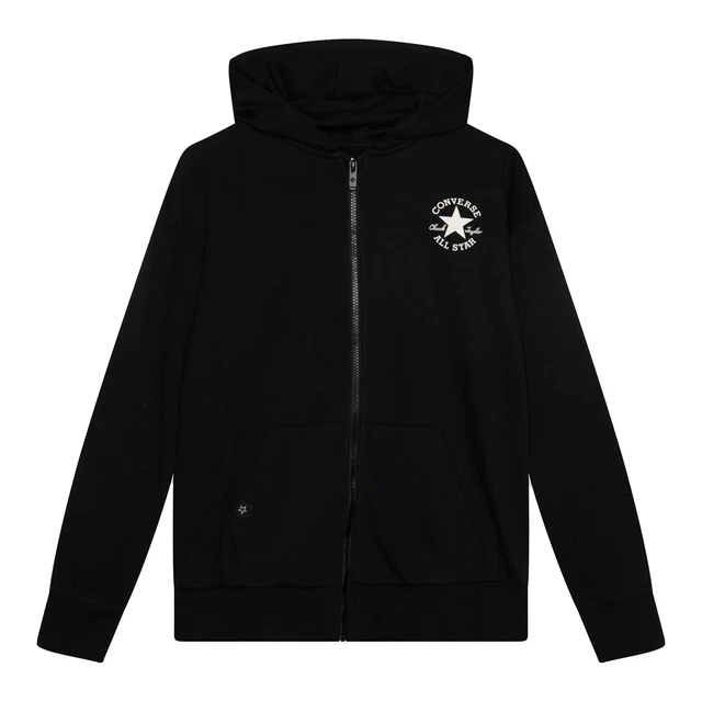 Felpa converse 2025 con zip nera