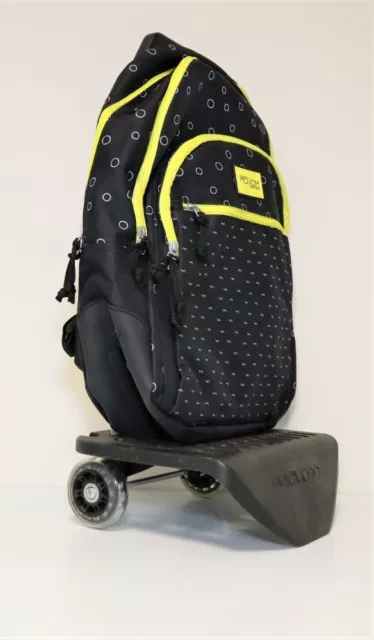 Movom Bubbles Doppelfach-Rucksack Con Trolley Nero, 33x44x13,5 CMS, 19.6L 2