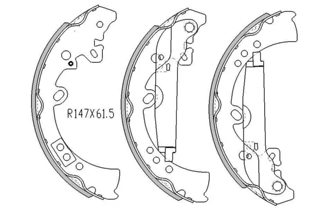 RDA REAR DRUM BRAKE SHOES for Toyota Hilux 4WD GGN25 KUN26 4/2005 onwards R1997