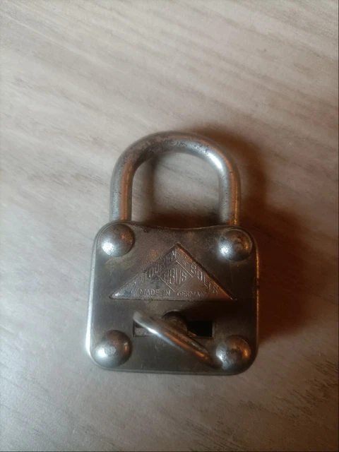 Lucchetto Vintage made in germany " ABUS " + CHIAVE avanzo di magazzino