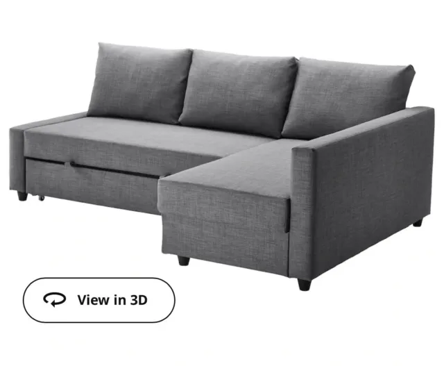 ikea friheten corner sofa bed skiftebo dark grey