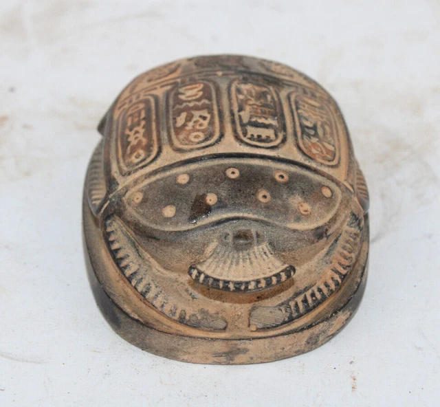 ESCARABAJO EGIPCIO ANTIGUO RARO Piedra tallada egipcia antigua (EGYCOM)