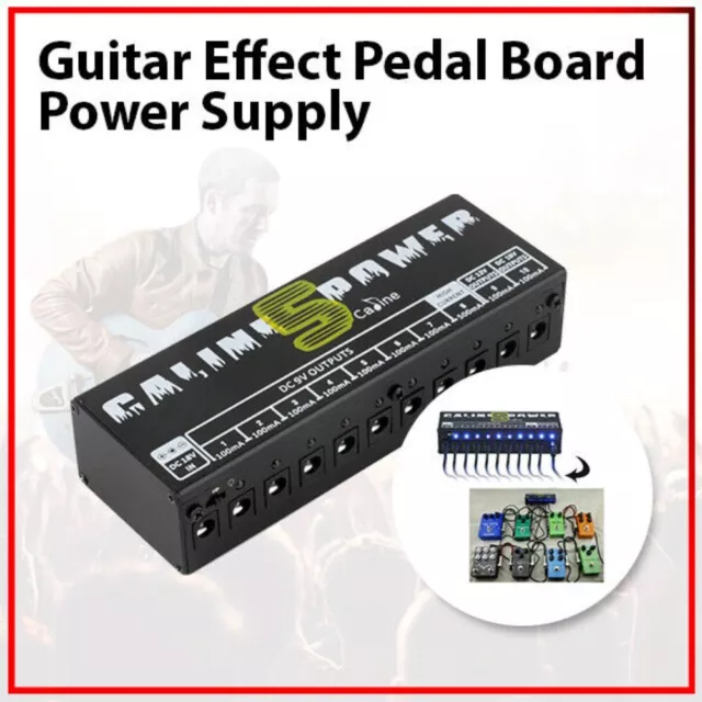 Caline CP-05 Guitar Effect Pedal Board Power Supply Station 10 Output 9V 12V 18V