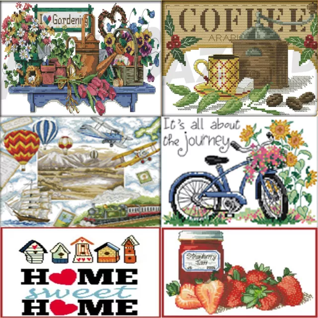 Cross Stitch Kits Patterns Counted Aida Fabric Home Decor Designs DMC colours