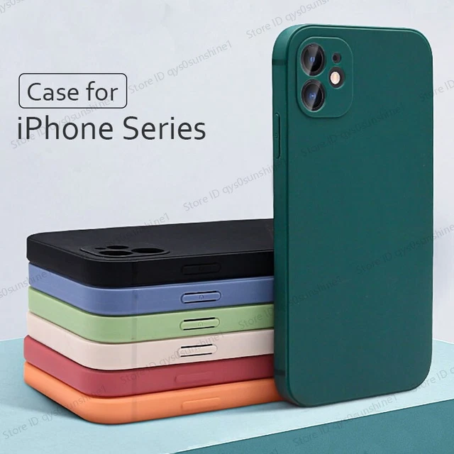 Silicone Case For iPhone 14 Pro 13 12 11 Pro Max XS XR 8 Shockproof Phone Cover