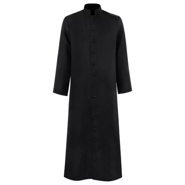 Church Mens Roman Cassock Orthodox Clergy Robe Single Breasted Priest Vestments