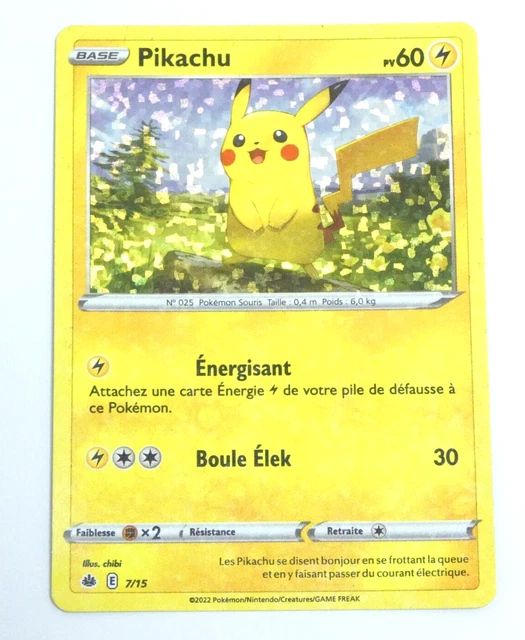 PIKACHU 7/15 HOLO Pv 60 Carte Pokemon 2022 Promo Mac Donald's Occasion EUR 7,99  - PicClick FR