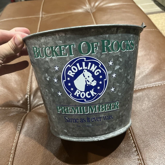 1992 Rolling Rock Beer  Bucket Of Rocks Football
