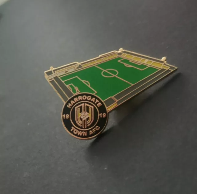 Harrogate Town Football Club Stadium Butterfly Pin Badge