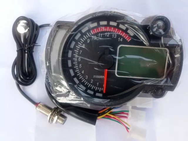 Contachilometri Universale Rx2N Tachimetro Per Moto,Max 299 Km/H 7  ,Lcd Colori