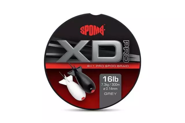 Spomb XD Pro Braid Grey 8+1 0.14mm 16lbs / Carp Fishing Braided Line