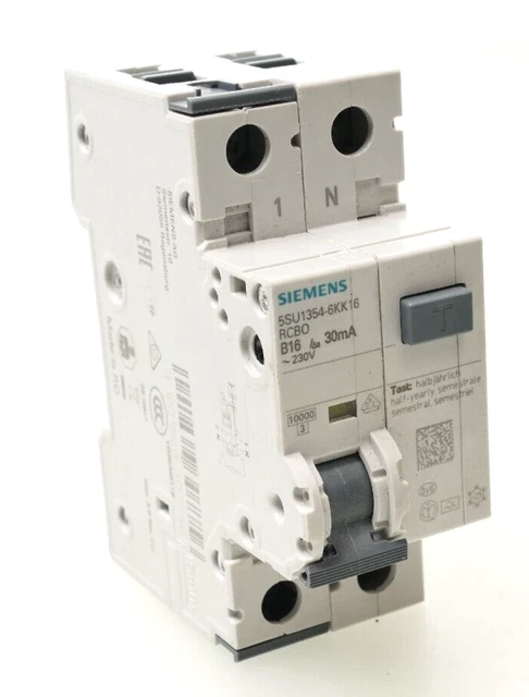 Siemens circuit breaker 5SU1354-6KK16 | 5SU1 354-6KK16 RCBO | B16 / 30mA