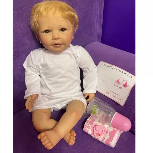 22" Lifelike Reborn Baby Puppe Newborn Toddler Gift Girl Boy Doll GIFT