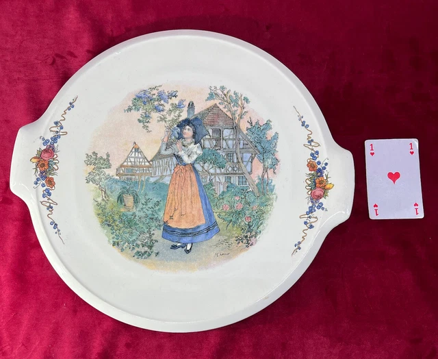 Sarreguemines Obernai Henri Loux Plat Rond A Tarte Gateaux Lorraine Alsace
