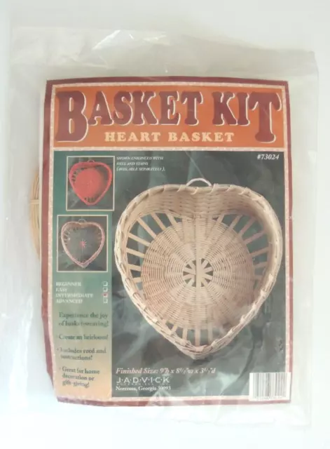 Kit de cesta Jadvick cesta corazón #73024 nivel intermedio nuevo lote antiguo 1994 kit vintage