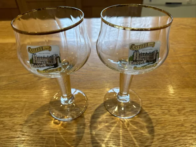 Kasteel Belgian Beer Glass X2 0.25 Half Pint