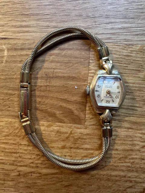 Dugena 17 Rubis Antichoc Damenuhr Uhr Handaufzug vergoldet