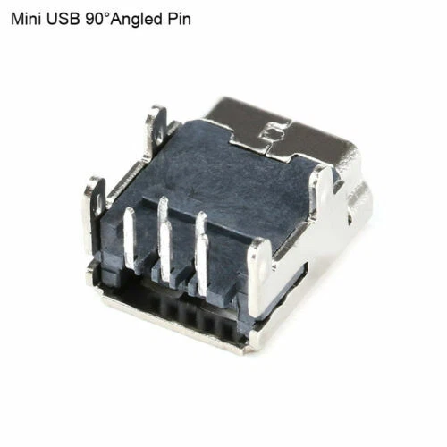 MINI USB TYPE B Female Connector DIP 5PF Socket 90°Angled Pin PCB Port