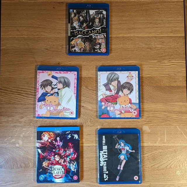ANIME BLU RAY Bundle Demon Slayer, Baccano, Full Metal Panic, Junjo