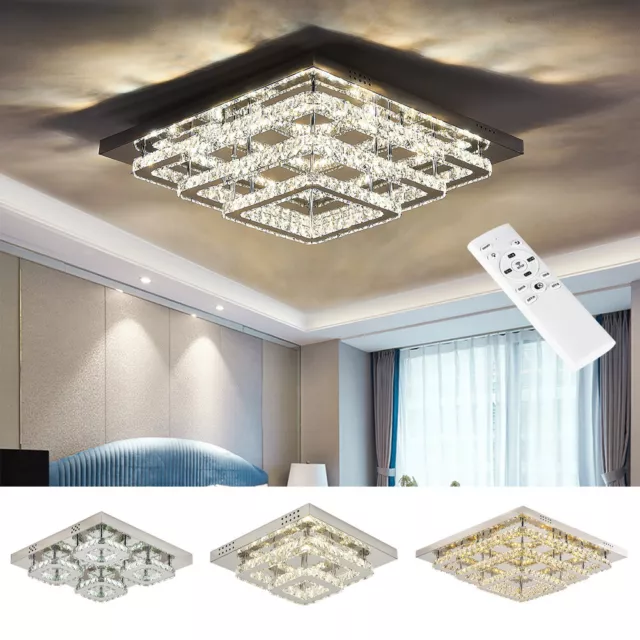 XL Modern LED Crystal Lamp Ceiling Lights Pendant Chandelier Kitchen Dining Room