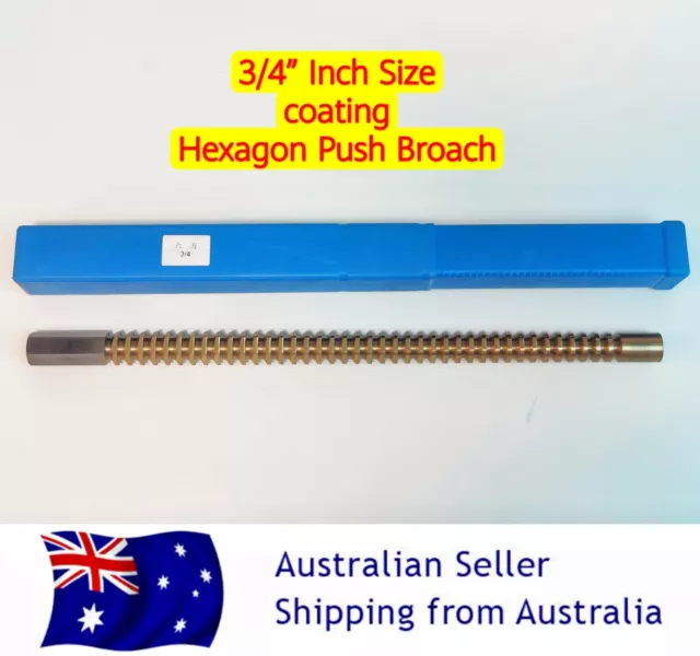 3/4" Hexagon coating Broach Inch Size High Speed Steel Cutting Tool