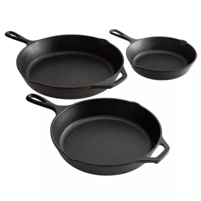 Lodge Seasoned Classic Cast Iron Skillet Frying Pan with Handle, Black