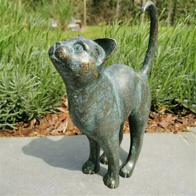 Belle Statue de chat jardin Décor ornement extérieur Cour Résine Sculpture