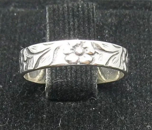 Flower 925 Sterling Silver Band Small Handmade Rings Gift For Woman's Wedding