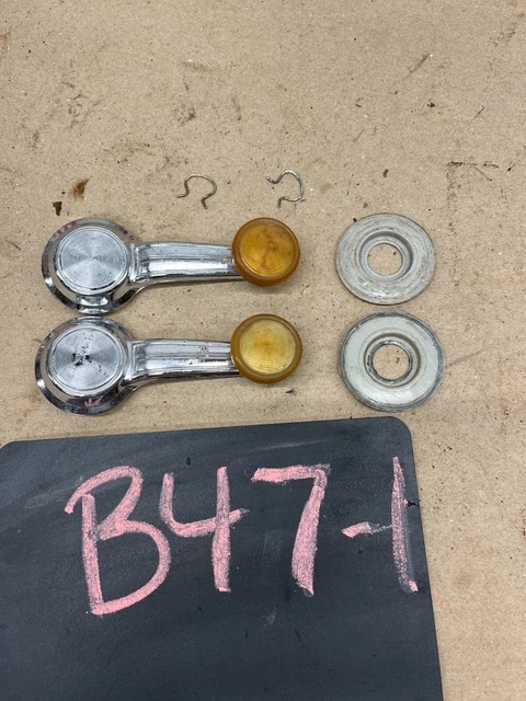 2- 9715291 window crank winder handles used chrome clear w/bezels camaro nova oe 2- 9715291 window crank winder handles used chrome clear w/bezels camaro nova oe