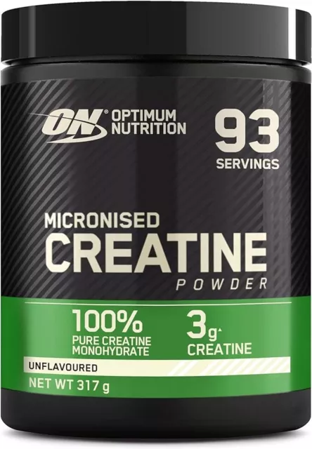 Optimum Nutrition Micronised Creatine Monohydrate Powder 100% 317g - 93 Serve