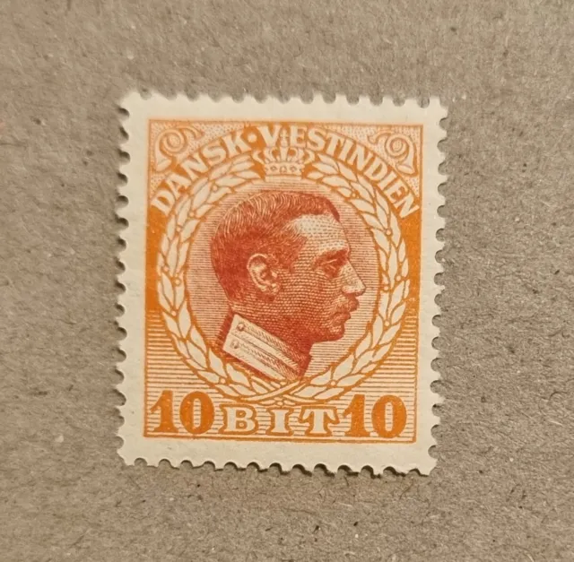 STAMPS DANISH WEST INDIES 1915 10B MINT HINGED - #7173a