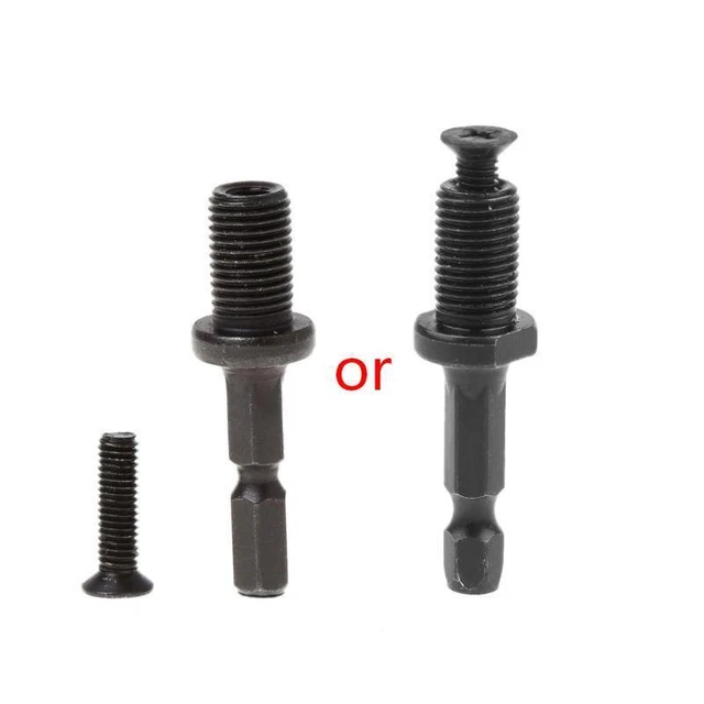 1/4" 6mm Hex Shank Keyless Drill Bit Chuck Adapter Converter Quick Change Tool