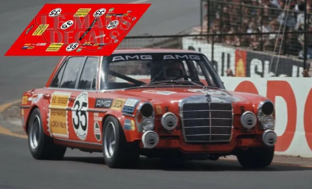 Decals Mercedes 300 SEL 6.8 AMG 24h Spa 1971 35 1:32 1:43 1:24 1:18 Slot Decals