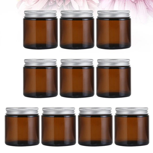 12 Vasetti Vetro Ambra 30ml Con Coperchio - Barattoli Per Creme, Cosmetici E Oli Essenziali - Foto 5