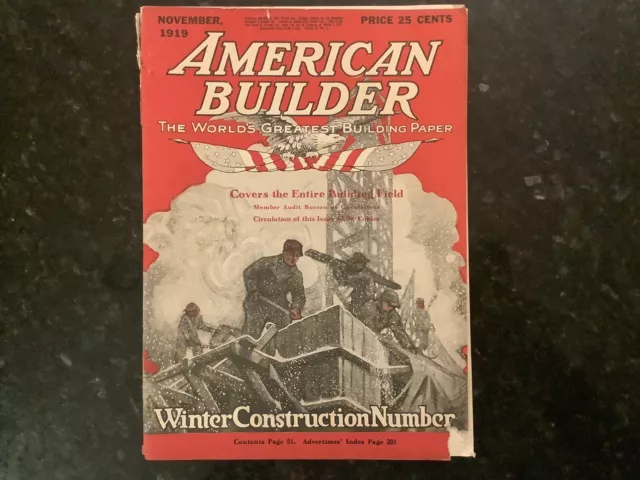 American Builder Magazine November 1919 Home Designs Loaded w/ Great Ads! Farm