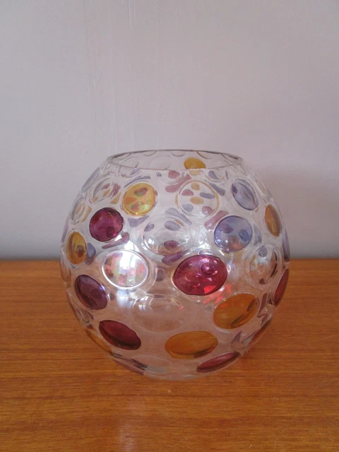 SUPERBE RARE CHOPE CRISTAL BOHEME ROUGE XIXe 1850 18 Facettes Monogrammee Lw D 119828