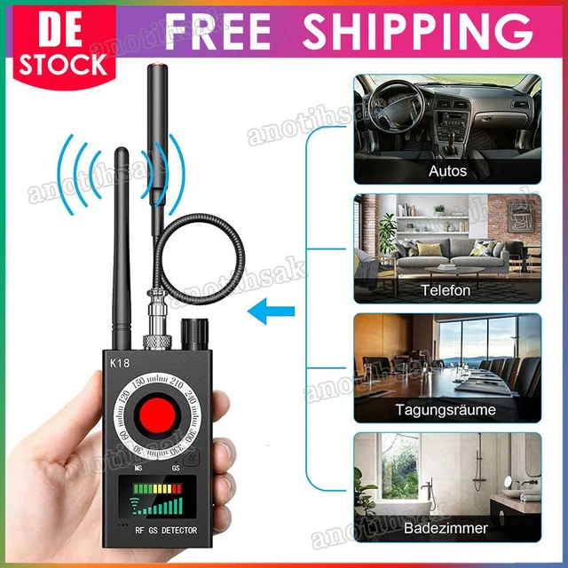 TELECAMERA RILEVATORE CIMICI RILEVATORE RF SPY BUG GSM GPS 1MHz-8000MHz DHL