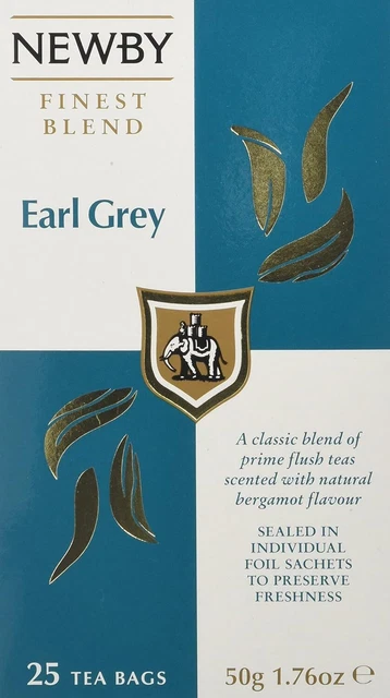 NEWBY TEAS CLASSIC Earl Grey Tea Bags (Pack of 1, Total 25) £6.98 ...