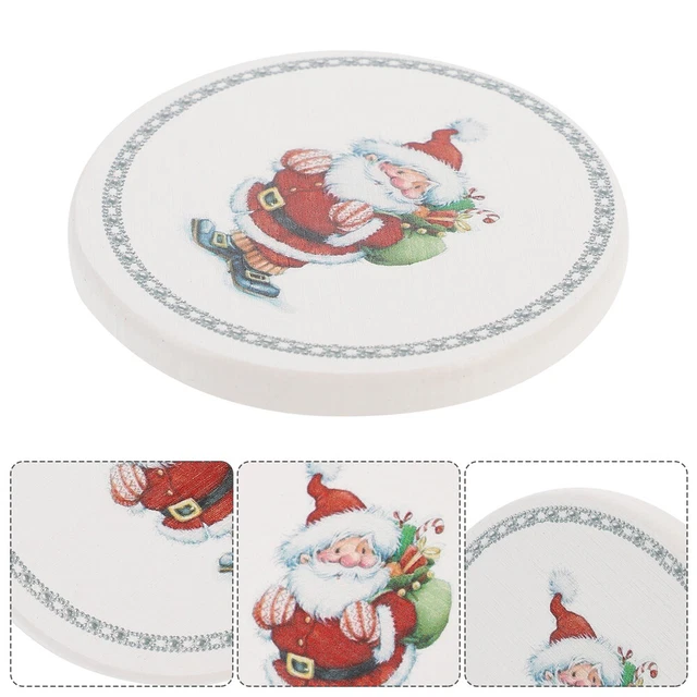 2 Pcs Tovagliette Natalizie Sottobicchieri Natalizi Tovagliette Rotonde Bevande