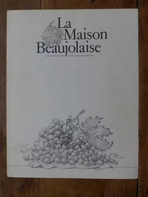 Menus-Carte De Restaurant-La Maison Beaujolaise-  Paris-Vers 1990