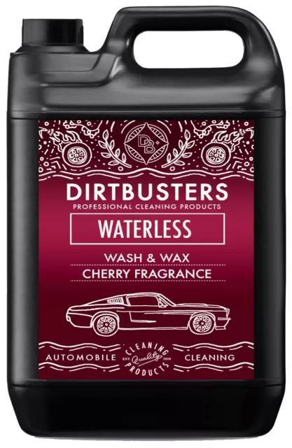 Dirtbusters Premium Cherry Waterless Car Wash and Wax Cleaner Polish 5Litre