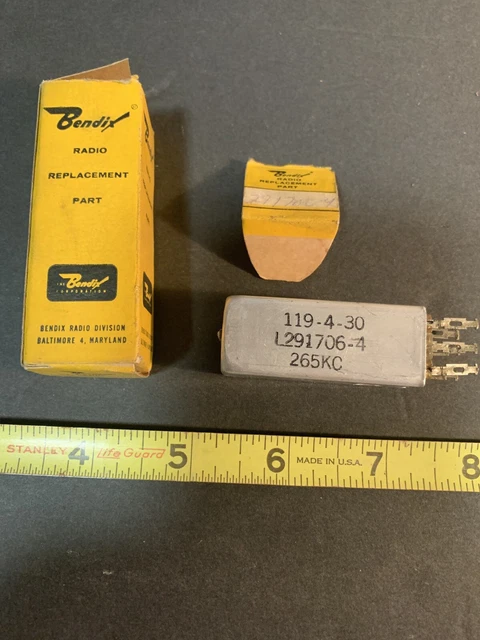 NOS BENDIX Radio Replacement Part CAPACITOR - ELECTROLYTIC L291706-4   265KC