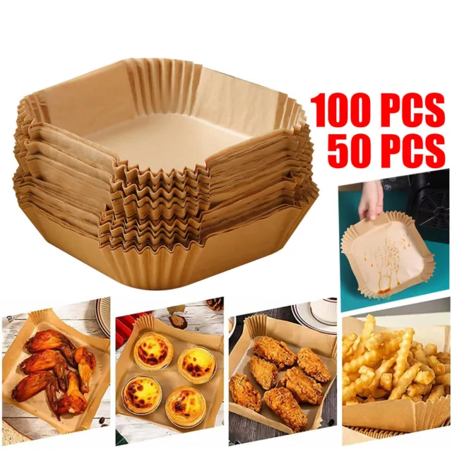 Air Fryer Liners 100/50 pcs Disposable Paper Liner for Roasting Microwave