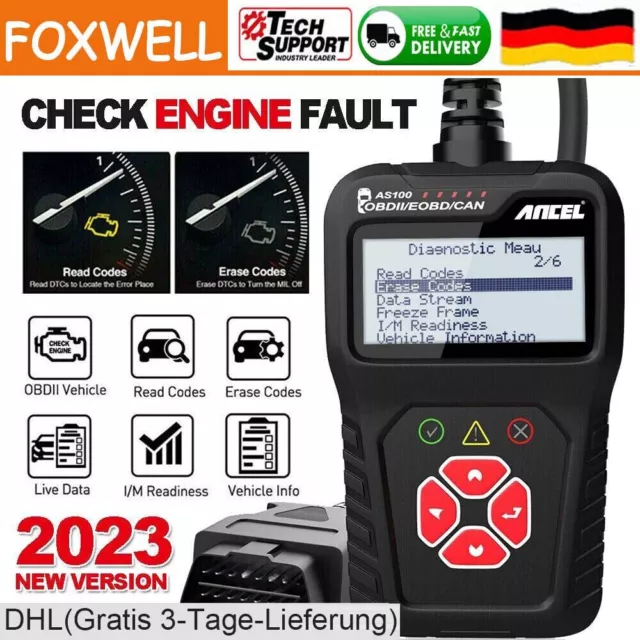 Profi Diagnosegerät OBD2 Scanner für Mercedes Opel BMW Renault Fiat alle Marken