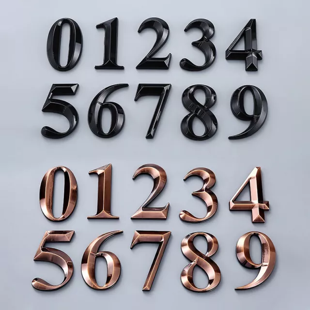 3D Number Sticker Self Adhesive Hotel House Door Address Letter Box Sign Decal